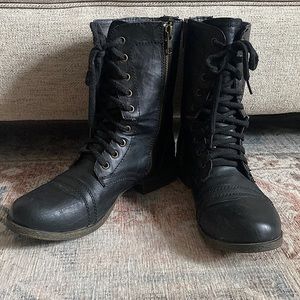 Steve Madden Combat boots- worn ONCE!!!